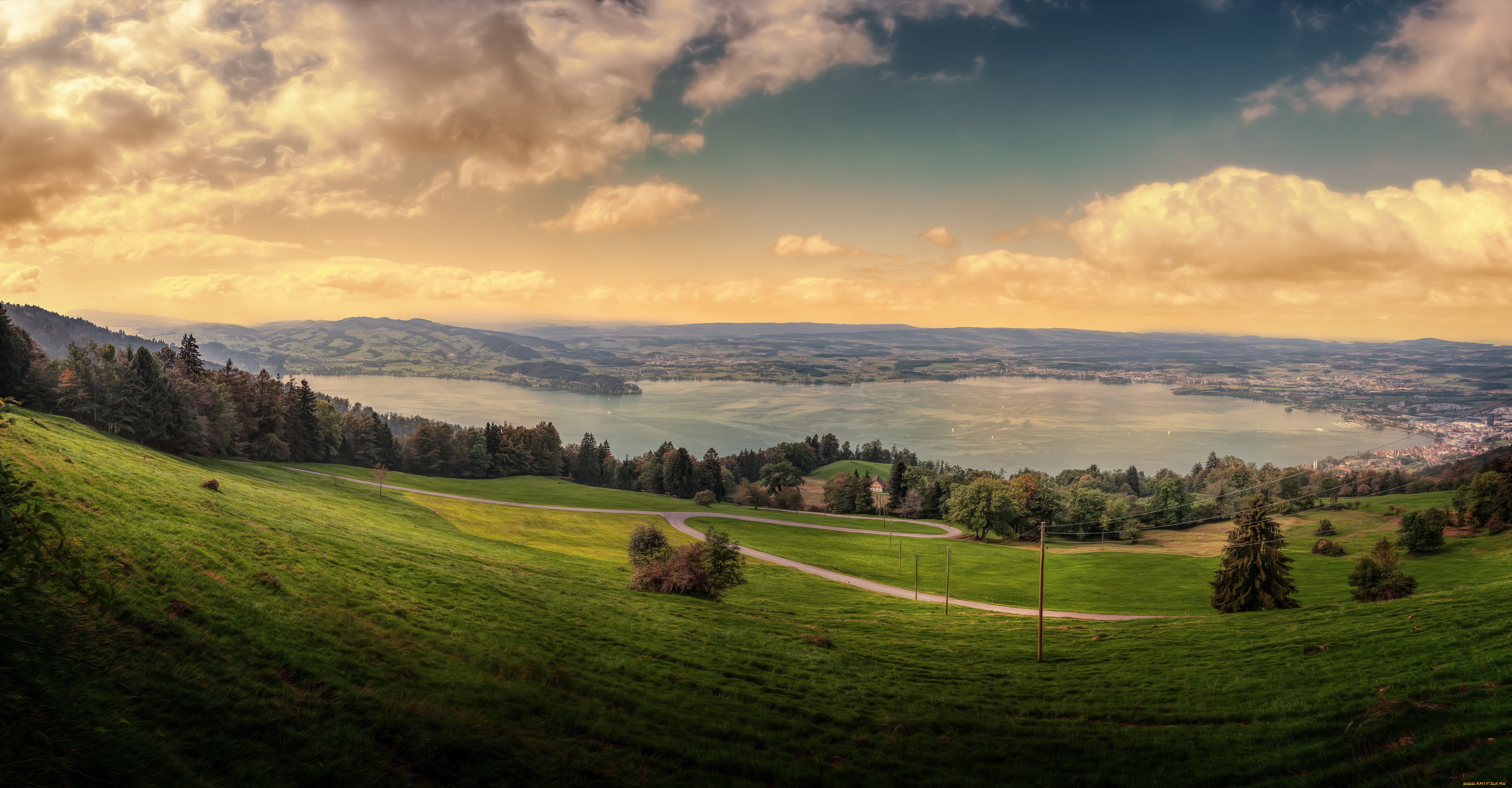 Пейзаж равнины Швейцария